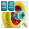 VOUNOT Puncture Proof PU Wheelbarrow Wheel 4.80/4.00-8 20mm Bore Yellow