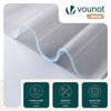 VOUNOT Zebra Roller Blind Double Fabric, Day and Night Translucent or Blackout Vision Curtains, No Drilling for Window and Door , Grey, 80 x 150 cm