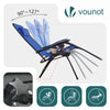 VOUNOT Zero Gravity Chairs, Garden Sun Loungers with Cup and Phone Holder, Blue