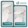 VOUNOT Set of 2 Folding Sun Lounger with Adjustable Backrest & Sunshade, Beige