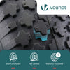 VOUNOT Set of 2 Pneumatic Wheelbarrow Wheels 4.80/4.00-8 400x85mm 20mm Bore