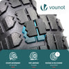 VOUNOT Set of 4 Pneumatic Wheelbarrow Wheel 3.50-4 260x85mm 16mm Bore