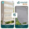 VOUNOT Day and Night Zebra Roller Blinds No Drill, 45x150cm Linen