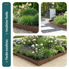 VOUNOT 10M Galvanised Steel Garden Edging, Flexible Lawn Border, Brown