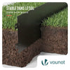 VOUNOT 10M Metal Lawn Edging, Heavy Duty Garden Border 10pcs 100×18cm Black