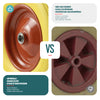 VOUNOT Puncture Proof PU Wheelbarrow Wheel 4.80/4.00-8 20mm Bore Yellow
