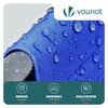 VOUNOT Set of 2 Folding Sun Lounger with Adjustable Backrest & Sunshade, Blue