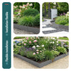 VOUNOT 10M Galvanised Steel Garden Edging, Flexible Lawn Border, Grey