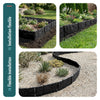 VOUNOT Lawn Edgnig Border 5.35m, Stone Effect Plastic Edging 35pcs, Black