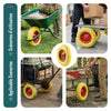 VOUNOT Puncture Proof PU Wheelbarrow Wheel 4.80/4.00-8 20mm Bore Yellow