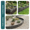 VOUNOT Lawn Edgnig Border 10.7m, Stone Effect Plastic Edging 70pcs, Grey