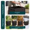 VOUNOT 126L Outdoor Storage Box with Lid, Lockable Deck Box, Brown
