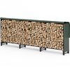 VOUNOT Firewood Log Rack with Cover, Metal Log Store Outdoor, 300 x 36 x 116 cm