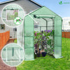 VOUNOT Walk In Greenhouse with Shelves, Garden Polytunnel Green 143x143x195cm