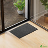 VOUNOT 2pcs Dirt Trapper Front Door Mat for Indoor Outdoor, Grey-Black, 40x60cm