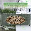 VOUNOT Firewood Log Rack with Cover, Metal Log Store Outdoor, 300 x 36 x 116 cm