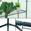 VOUNOT Walk In Greenhouse with Shelves, Garden Polytunnel Green 143x215x195cm