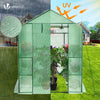 VOUNOT Walk In Greenhouse with Shelves, Garden Polytunnel Green 143x215x195cm