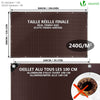 VOUNOT 3x5m Tarpaulin Heavy Duty 240 g/m² Waterproof Tarp Brown