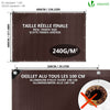 VOUNOT 4x6m Tarpaulin Heavy Duty 240 g/m² Waterproof Tarp Brown