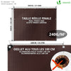 VOUNOT 3x4m Tarpaulin Heavy Duty 240 g/m² Waterproof Tarp Brown