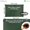 VOUNOT 2x3m Tarpaulin Heavy Duty 240 g/m² Waterproof Tarp Green