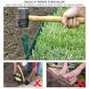 VOUNOT High flexible PE garden edging 20M x 13 CM with stakes, Green