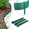 VOUNOT High flexible PE garden edging 20M x 13 CM with stakes, Green