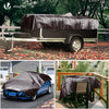 VOUNOT 3x4m Tarpaulin Heavy Duty 240 g/m² Waterproof Tarp Brown
