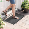 VOUNOT 2pcs Dirt Trapper Front Door Mat for Indoor Outdoor, Grey-Black, 40x60cm
