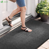 VOUNOT Dirt Trapper Front Door Mat for Indoor Outdoor, Grey-Black, 90x150cm