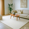 VOUNOT Living Room Rug Ultra Soft Shaggy Area Rug Modern Carpet 240x340cm Cream