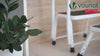 VOUNOT Folding Step Stool Metal w/ Handle, Anti-Slip Platform 38x26cm, White