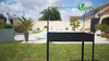 VOUNOT Raised Garden Bed, Mobile Metal Planter with Wheels and Bottom Shelf for Vegetables, Plants and Flowers