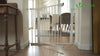 VOUNOT Stair Gates, Pressure Fit Safety Gate, White 75-96 cm