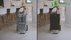 VOUNOT Folding Shopping Trolley with Detachable bag, 2 Mudguard wheels 55L Black