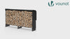 VOUNOT Firewood Log Rack with Cover, Metal Log Store Outdoor 200x26x116cm, Black