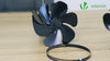 VOUNOT 4 Blade Log Burner Fan Stove Fan for Wood Burning, Eco Heat Powered Fireplace Fan