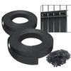 VOUNOT PVC Privacy Strips Garden Privacy Fence Screen 150m x 4.7cm with 300 Clips, Black - VOUNOTUK
