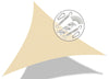 VOUNOT HDPE Sun Shade Sail Triangle with Fixing Kits, 5x5x5M, Ivory.