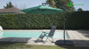 VOUNOT 3m Cantilever Garden Parasol, Banana Patio Umbrella with Crank Handle and Tilt, Red