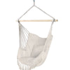 VOUNOT Hanging Hammock Chair with Cushions, Macrame Hammock Swing Chair for Garden, Bedroom, Patio, 265LBS Capacity, Beige.