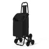 VOUNOT 6 Wheels Stair Climbing Shopping Trolley, 32L Black.