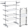 VOUNOT Large 4 Tier Clothes Airer, Laundry Drying Rack Clothes Horse with Foldable Wings, Telescopic Rod - VOUNOTUK
