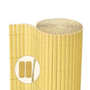 VOUNOT PVC Privacy Screening Fence 80 x 500 cm, Double Reinforced Struts Bamboo - VOUNOTUK