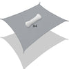 VOUNOT Sun Shade Sail Waterproof Rectangler Sail Canopy With Mounting Ropes 3x2m, Grey - VOUNOTUK