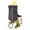 VOUNOT 6 Wheels Stair Climbing Shopping Trolley, with Seat and 35L Insulated Bag.