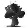 VOUNOT 4 Blade Log Burner Fan Stove Fan for Wood Burning, Eco Heat Powered Fireplace Fan - VOUNOTUK