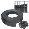 VOUNOT PVC Privacy Strips Garden Privacy Fence Screen 75m x 4.7cm with 150 Clips, Grey - VOUNOTUK