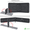 VOUNOT Folding Table Bench Set Trestle Portable Party Picnic BBQ Camping Set, Black - VOUNOTUK